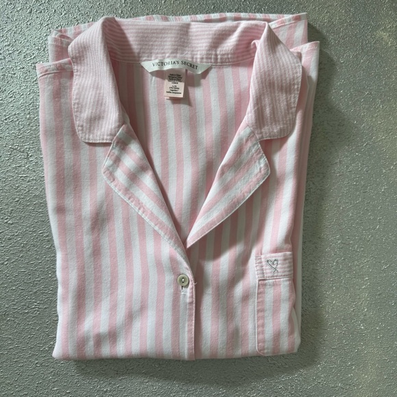 Victoria Secret  HERITAGE COTTON LONG PAJAMA TOP Size L - Picture 7 of 8